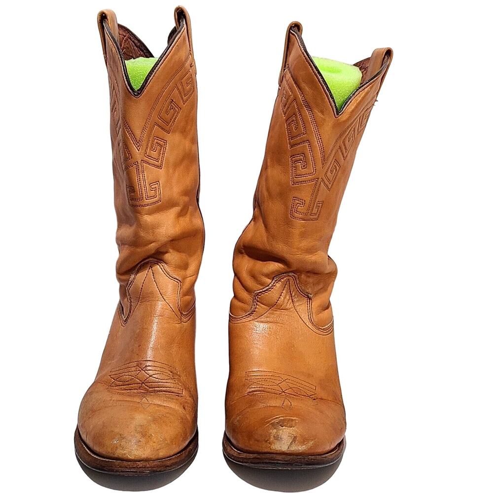 Texas Imperial Vintage Men's Western Boots Light Brown Size 10.5 D Pre-owned